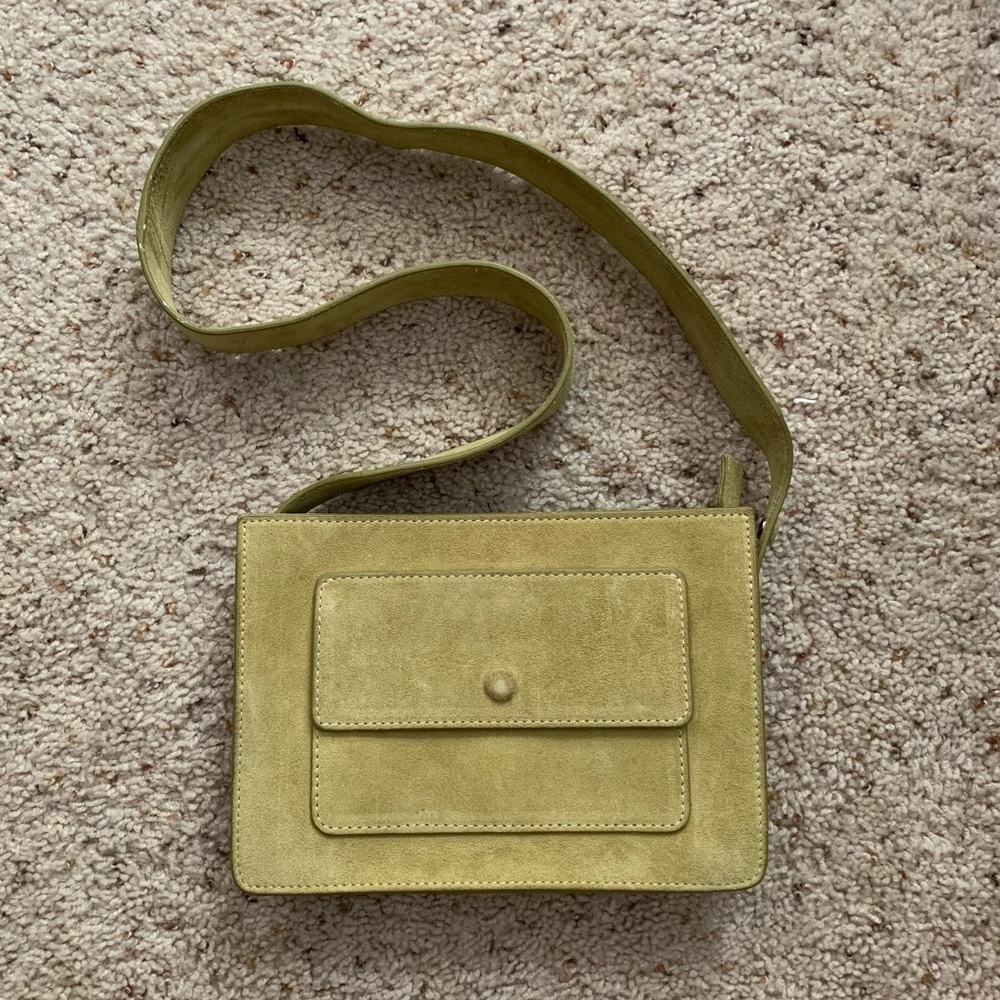 Sage Green Suede Shoulder / Crossbody Purse UO